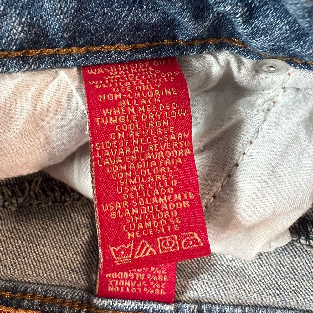 Vintage Y2K Apple Bottoms Rhinestone Denim Mini Skirt - Picture 12 of 12